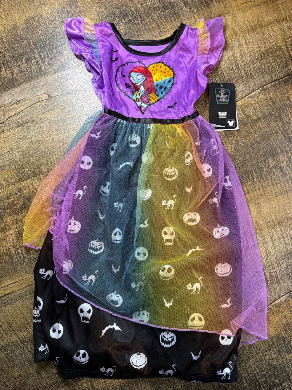 Disney Purple & Rainbow Sally Halloween Dress Costume